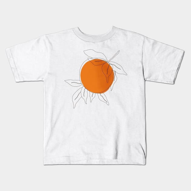 Orange Paint Kids T-Shirt by cwtu26
